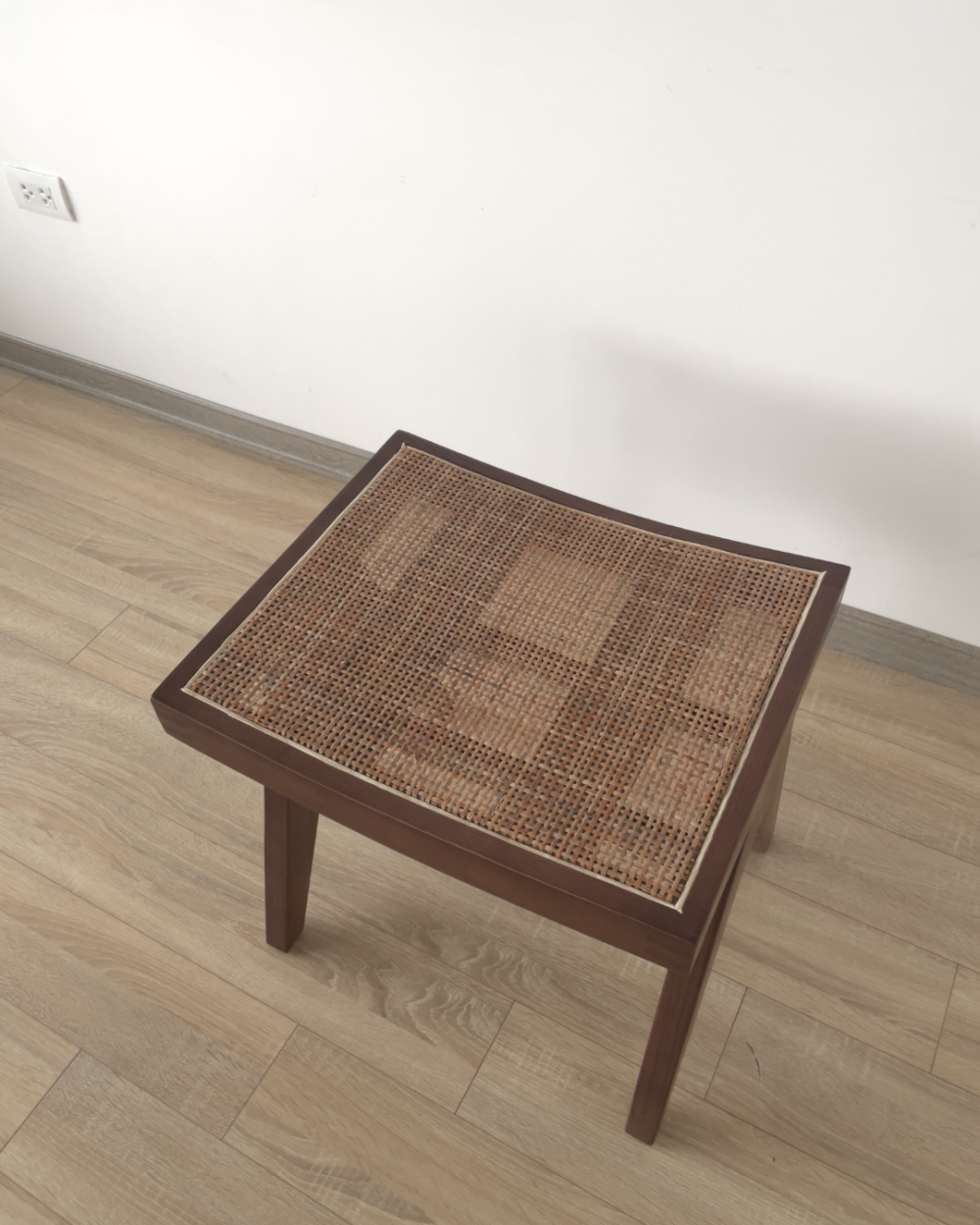 Rattan Pierre Jeanneret Stool – ghế gỗ Sochiu Studio