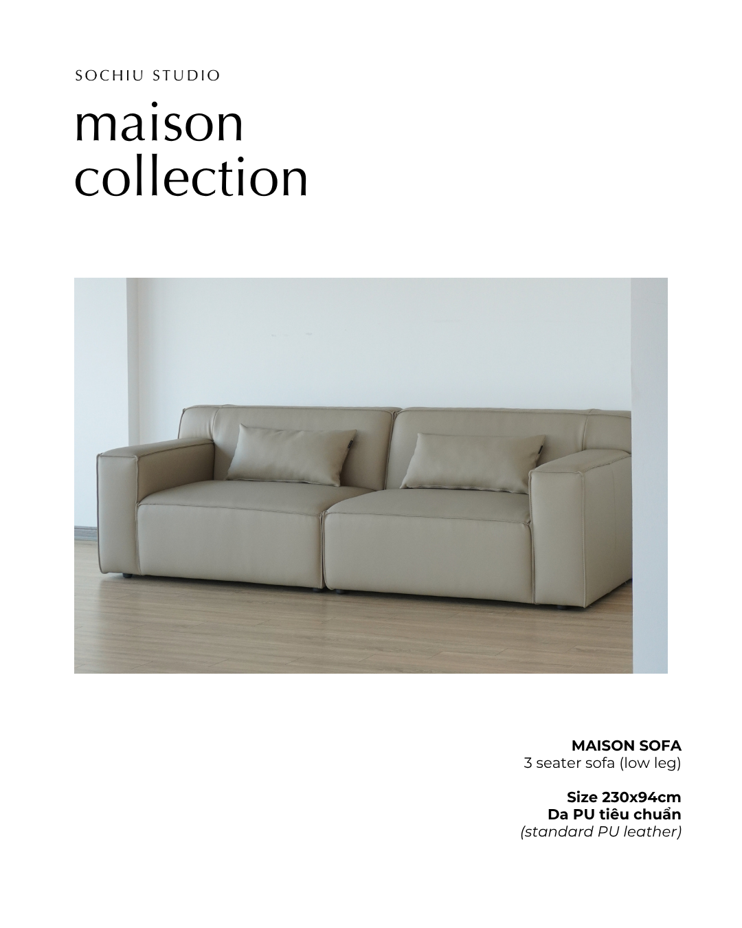 Maison Sofa 3 Seater – sofa Sochiu Studio