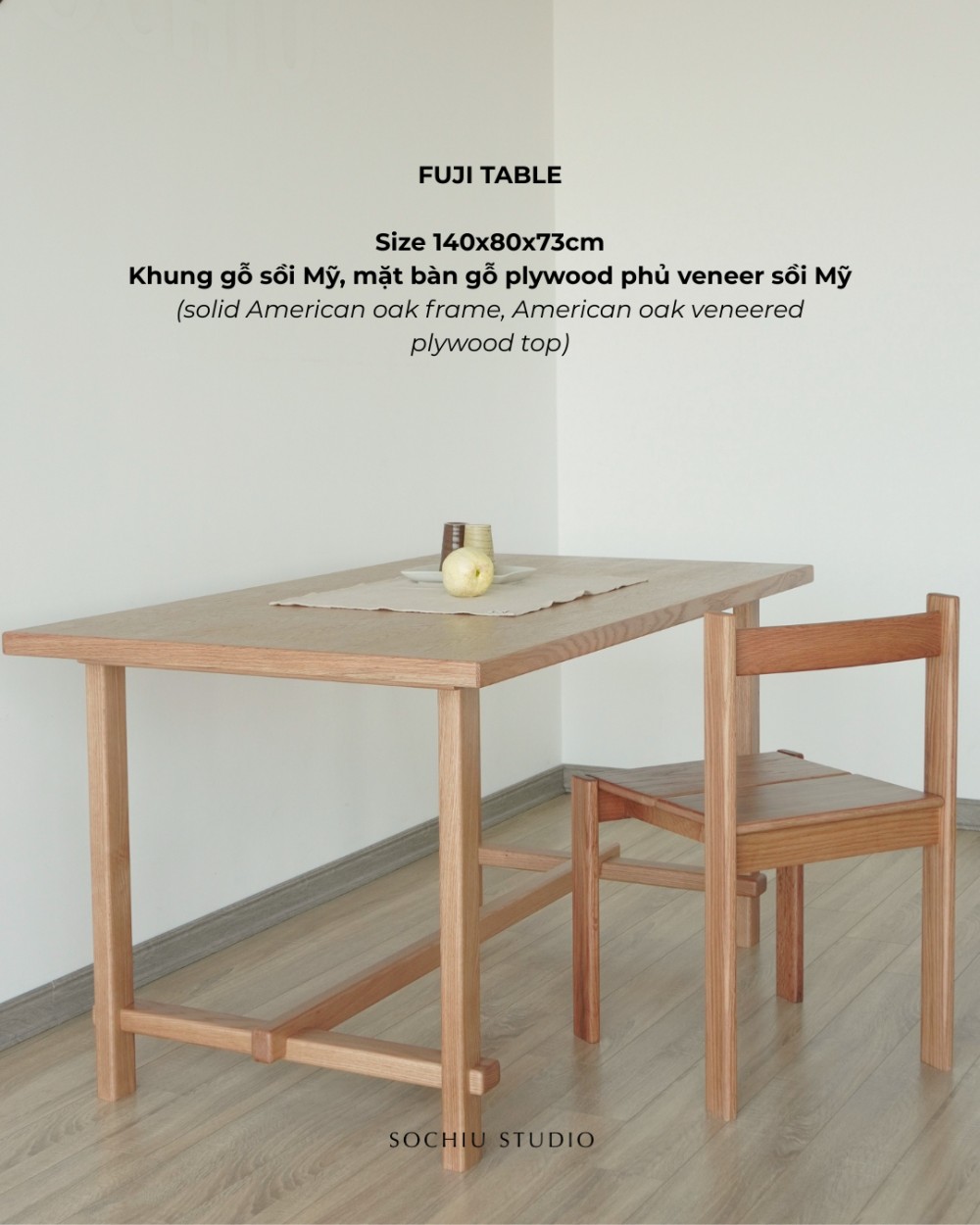 Fuji Dining Table – bàn ăn Sochiu Studio