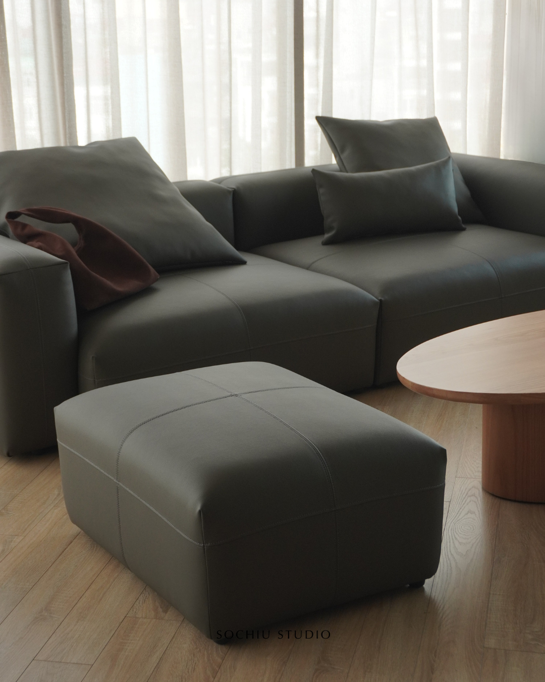 Haru Sofa Leather Version – sofa Sochiu Studio