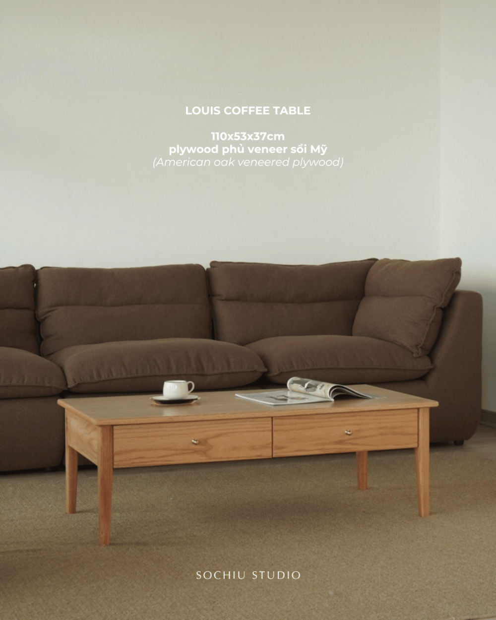 Louis Coffee Table – bàn trà Sochiu Studio