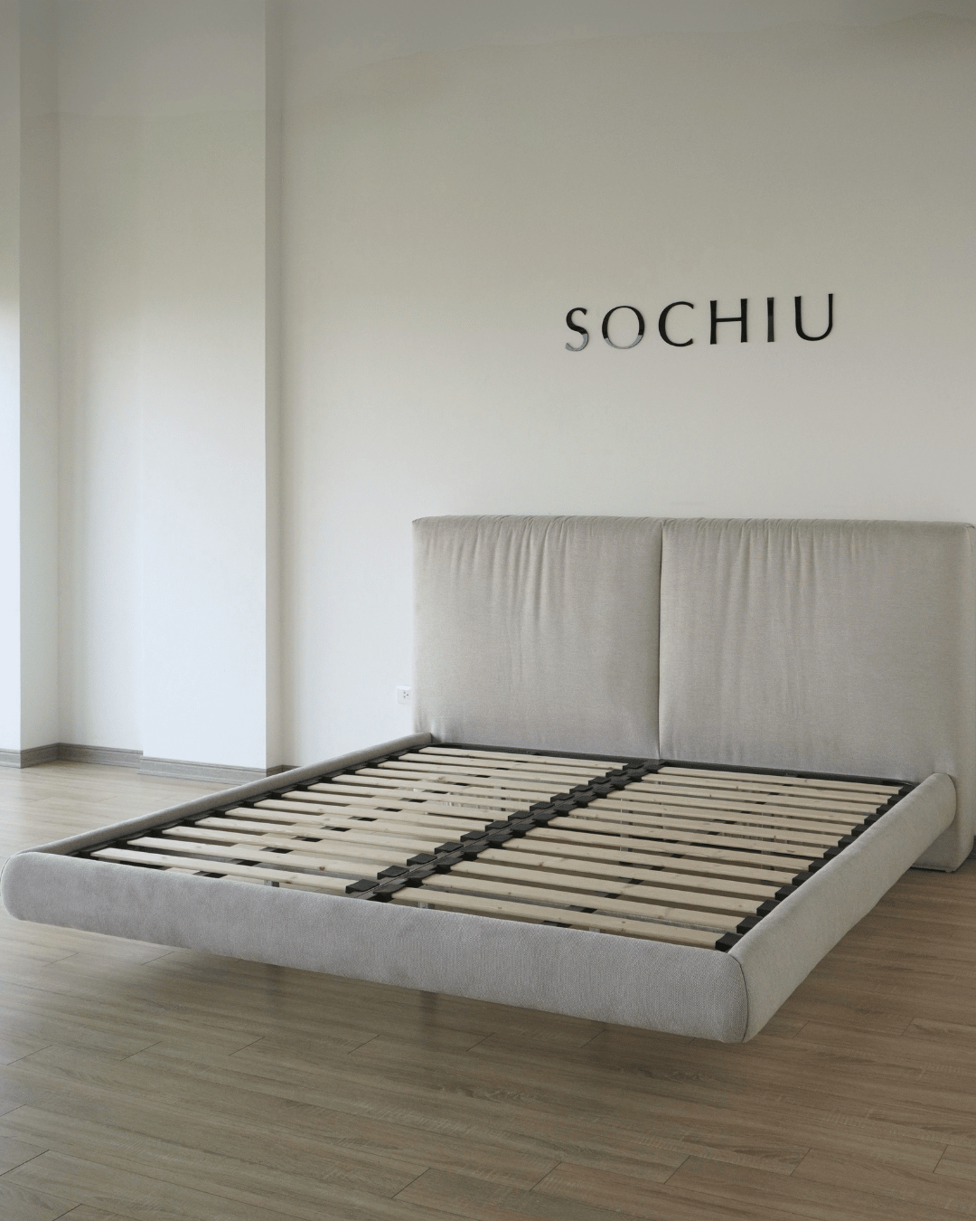 Bay Bed – upholstered bed by Sochiu Studio